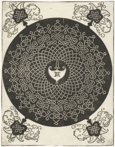 Embroidery Pattern with a Heart-Shaped Shield