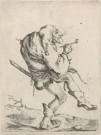 Hunchbacked pipe smoker