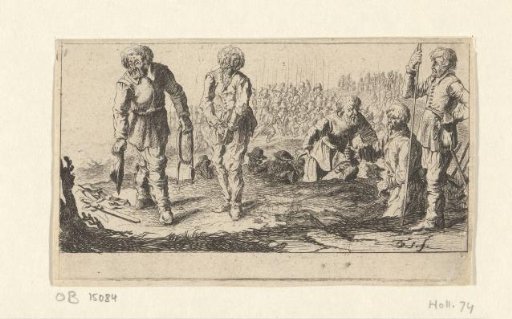 Bound man being led to the place of execution