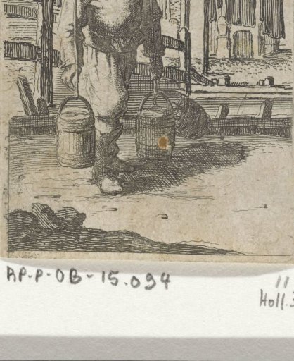Man with a yoke and buckets