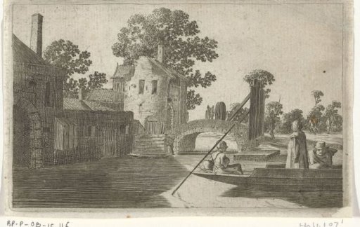 Ferry at a City Gate