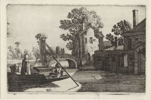 Ferry at a City Gate