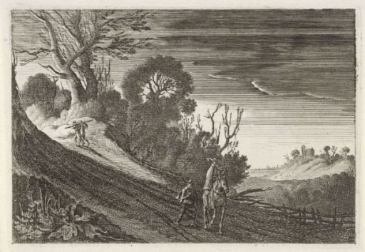 Figures on a Path at Twilight