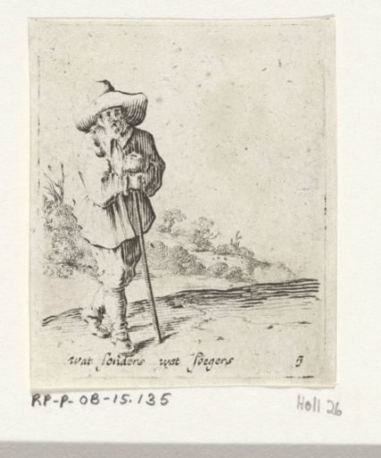 Man Leaning on a Staff
