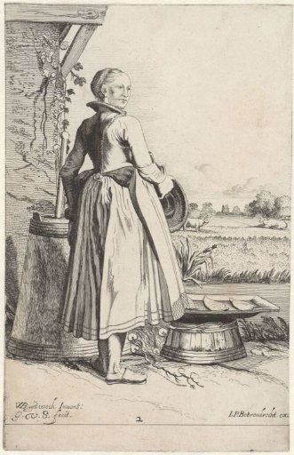 Girl from Edam, seen from the back