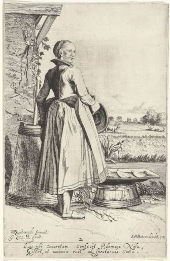 Girl from Edam, seen from the back