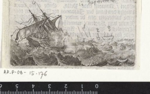 Sailing Ships in a Storm at Sea
