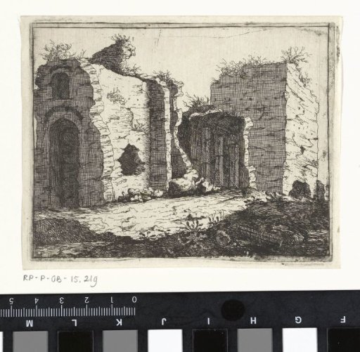 Roman ruins in contrasting light