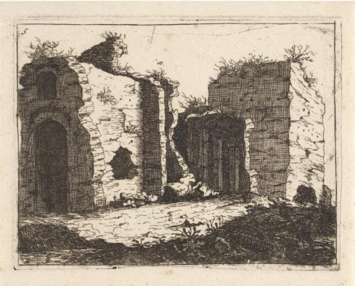 Roman ruins in contrasting light