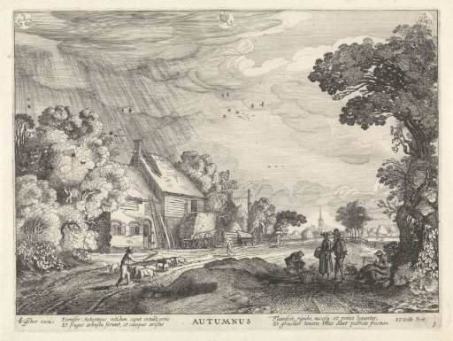 Autumn (Autumnus), with Constellations