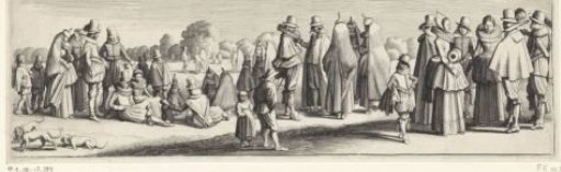 Standing and sitting elegant couples