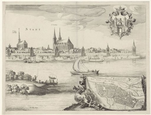 View of Magdeburg, right panel