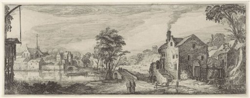 Watermill near a village