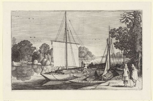 Peat Boats Along a Quay