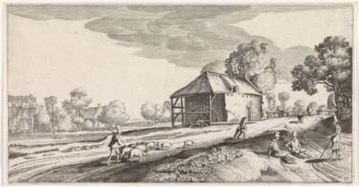 Road Junction by a Watermill
