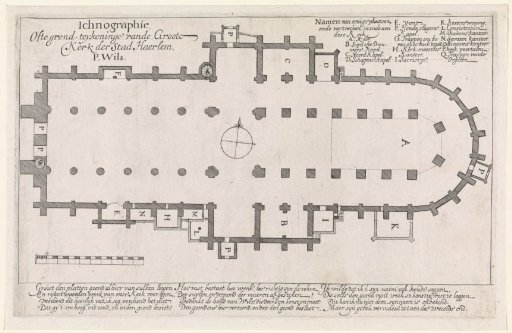 Plan of the St. Bavo Church in Haarlem