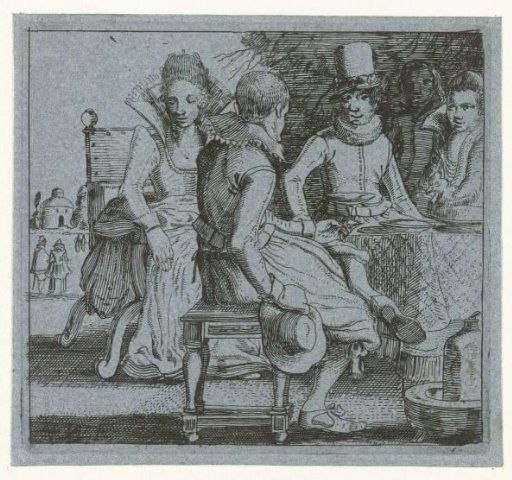 Five Persons Sitting Around a Table on a Terrace