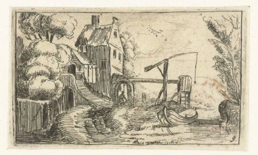 House or factory on a canal