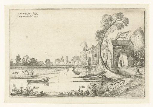 Landscape with a river and gatehouse