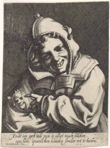 Smiling Jester with a Fool's Head in His Sleeve