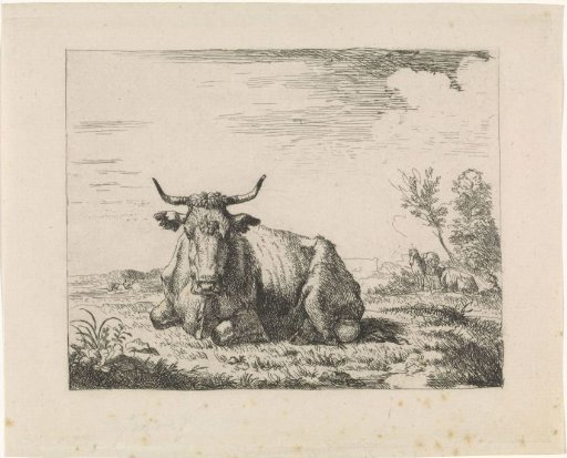 Lying Cow in a Landscape