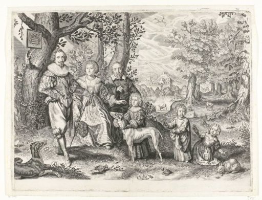 Portrait of Guy Michel Lejay and his family
