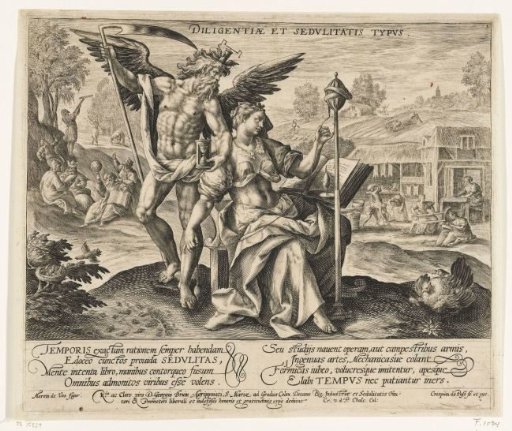 Landscape with Father Time and personifications of Industry and Diligence