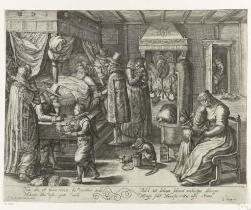 Deathbed of the rich man