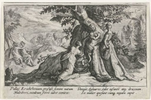 The Daughters of Cecrops Open the Basket with Erichthonius
