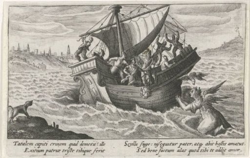 Scylla Pursuing the Ship of Minos