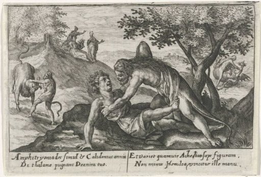 Hercules Wrestling with Achelous