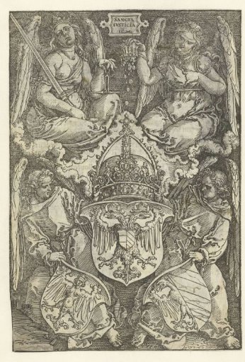 Allegory with the Imperial Coat of Arms and Two Coats of Arms of the City of Nuremberg