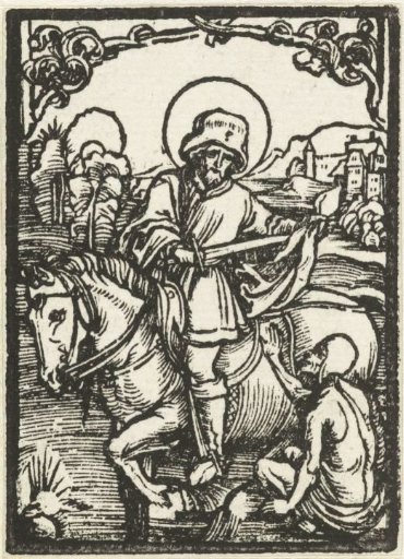 Saint Martin Sharing His Cloak with a Beggar