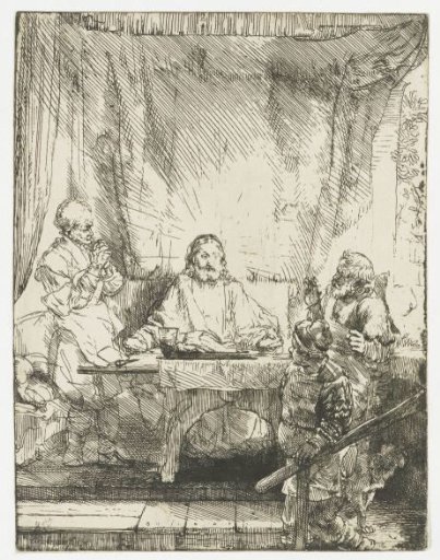 Christ at Emmaus: the larger plate