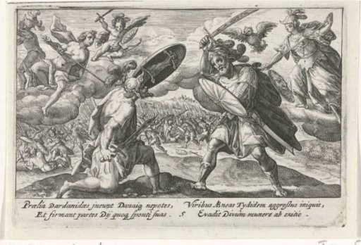 The Battle Between Aeneas and Diomedes