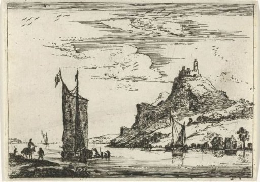 River Landscape with a Rider on the Bank