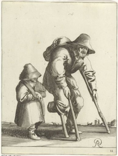 Beggar with a Child and a Wooden Leg
