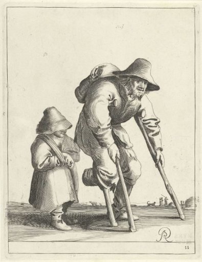 Beggar with a Child and a Wooden Leg