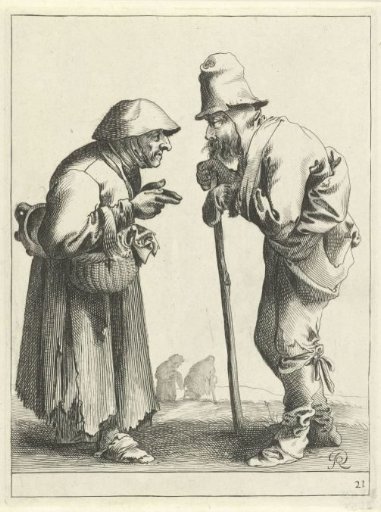 Two beggars in conversation
