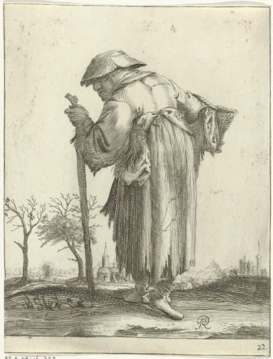 Old female beggar