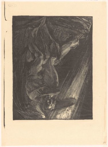 Fallen angel sitting on a rock