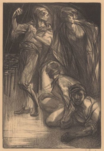Death with two men and a woman