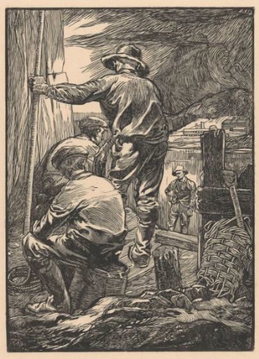 Four Labourers Hauling by the Water