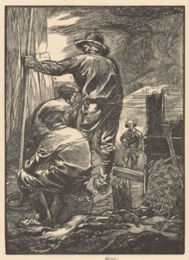 Four Labourers Hauling by the Water