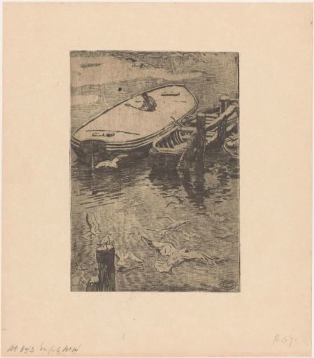 Barges in winter