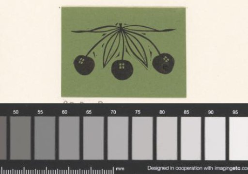 Vignette with three cherries