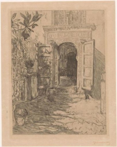 Entrance to the Oratorio del Partal in the Alhambra in Granada
