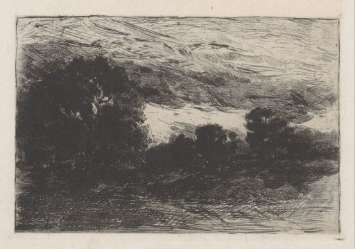 Landscape with Trees and Stormy Sky