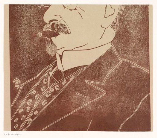 Portrait of an unknown man with a cigar