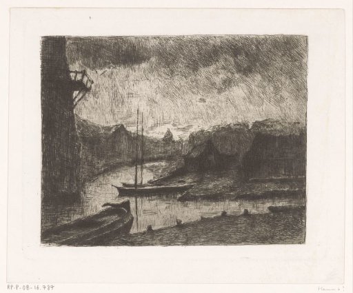 Evening with rain